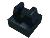 Набор LEGO Tile Special 1 x 1 with Clip with Rounded Tips, Черный