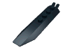 Hinge Plate 1 x 8 with Angled Side Extensions, Squared Plate Underside