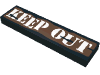 Набор LEGO Tile 1 x 4 with Keep Out Sign Print, Черный