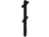 Набор LEGO Boat Mast Section Top 16 H with 4 stud holes at bottom, Undetermined Type, Черный