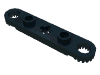 Набор LEGO Technic, Plate 1 x 5 with Toothed Ends, 2 Studs and Center Axle Hole, Черный