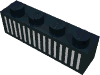 Набор LEGO Brick 1 x 4 with White Grill Print, Черный