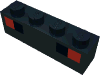 Brick 1 x 4 with Basic Car Tail-lights Print