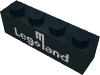 Набор LEGO Brick 1 x 4 with White Legoland Logo Print, Черный