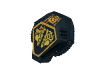 Набор LEGO Minifig Helmet with Hexagonal Top and Gold Alien Print, Черный