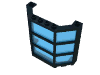 Набор LEGO Window Bay 3 x 8 x 6 with Trans-Light Blue Glass, Черный