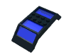 Window 4 x 10 x 2 Roof Slope Double, Complete Assembly, Trans-Dark Blue Glass