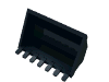 Vehicle, Digger Bucket 7 Teeth 3 x 6 with Locking 2 Finger Hinge
