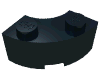 Набор LEGO Brick Round Corner 2 x 2 Macaroni with Stud Notch, Черный