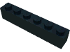 Набор LEGO Brick 1 x 6 without Bottom Tubes, Черный