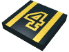Tile 2 x 2 with Yellow 4 and Stripes Print