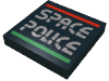 Набор LEGO Tile 2 x 2 with Space Police II Print logo, Черный