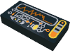 Набор LEGO Tile  1 x  2 with Yellow and Orange Display Print, Черный