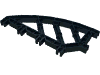 Набор LEGO Znap Beam 16, 14 Holes, Curved, Черный