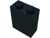 Набор LEGO Brick 1 x 2 x 2 with Center Pin, Черный