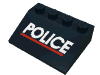 Набор LEGO Slope Brick 33  3 x  4 with White "POLICE" and Red Line Print, Черный