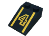 Набор LEGO Slope 33В° 3 x 2 with Yellow "4" and Stripes Print, Черный