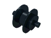 Набор LEGO Wheel Centre Small with Stub Axles (Pulley Wheel), Черный