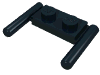 Набор LEGO Plate Special 1 x 2 with Handles [Round Ends, Mid Attachment], Черный