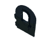 Door 1 x 4 x 6 Round Top with Window and Keyhole, Nonreinforced Edge