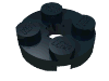 Набор LEGO Plate, Round 2 x 2 with Axle Hole Type 2 (X Opening), Черный