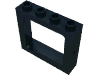 Набор LEGO Window 1 x 4 x 3 Train with All Studs Hollow, Черный