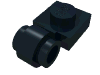 Набор LEGO Plate Special 1 x 1 with Clip Light [Thick Ring], Черный
