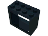 Набор LEGO Window 2 x 4 x 3 Frame with Solid Studs, Черный