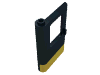 Набор LEGO Door 1 x 4 x 5 Train Left with Yellow Stripe Print [5581], Черный