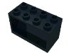 Набор LEGO String Reel 2 x 4 x 2 Holder, Черный