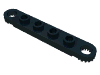 Набор LEGO Technic, Plate 1 x 6 with Toothed Ends, Черный