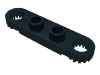 Набор LEGO Technic, Plate 1 x 4 with Toothed Ends, Черный