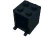 Набор LEGO Box 2 x 2 x 2 [Solid Studs], Черный