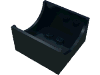 Container - Box 4 x 4 x 2 Bottom with Semicircle Cut-out Ends