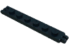 Набор LEGO Hinge Plate 1 x 6 with 2 and 3 Fingers On Ends, Черный