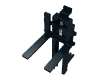 Набор LEGO Vehicle Forklift Wide 1 x 2 Hinge Plate and Light Gray Wide Forks [Complete Assembly], Черный