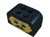 Набор LEGO Brick 2 x 4 x 2 with Curved Top with Face/Moustache Print, Черный
