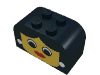 Набор LEGO Brick 2 x 4 x 2 with Curved Top with Face/Earrings Print, Черный