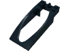 Windscreen 10 x 4 x 2 Curved with Bubble Cutout and Single Hinge Finger