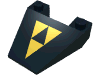 Набор LEGO Wedge 4 x 4 Taper with Blacktron I Logo Print, Черный