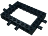 Technic Brick 6 x 8 Open Center with 2 Fixed Rotatable Friction Pins on 3 Sides