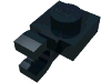 Набор LEGO Plate Special 1 x 1 with Clip Horizontal, Черный