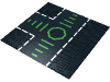 Набор LEGO Baseplate Road 32 x 32 9-Stud T Intersection with Green Octagon Print [6710], Черный