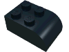 Набор LEGO Brick 2 x 3 with Curved Top, Черный