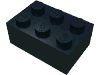 Набор LEGO Electric, Train 12V 2 x 3 Signal Light Brick with Red and Green Lights, Черный