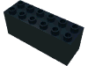 Набор LEGO Weight 2 x 6 x 2 with Bottom Openings and Center Seams on Ends, Черный