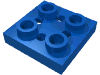 Набор LEGO Plate Special 2 x 2 with Pin on Bottom, Small Holes in Plate and Locking Fingers on Underside, Голубой