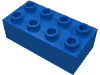 Набор LEGO Brick 2 x 4 without Cross Supports, Голубой
