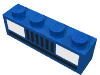 Набор LEGO Brick 1 x 4 with Basic Car Headlights Print, Голубой