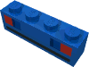Набор LEGO Brick 1 x 4 with Basic Car Tail-lights Print, Голубой